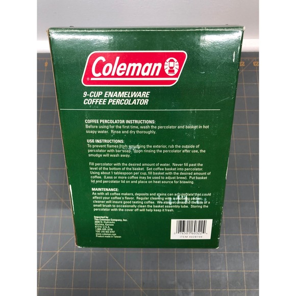 Coleman 9 cup Enamelware Coffee Percolator #802B709 Camping - Picture 7 of 7